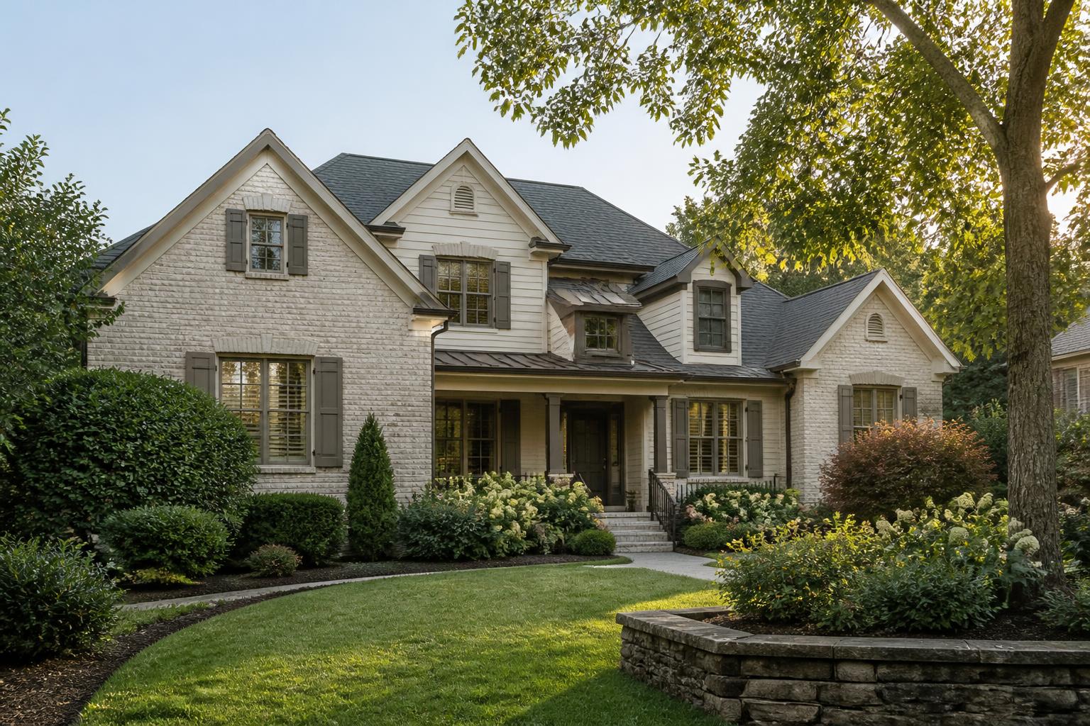 Well-presented suburban home with mature landscaping in North Metro Atlanta